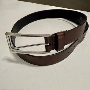 GAP Brown Leather Belt with Silver Buckle